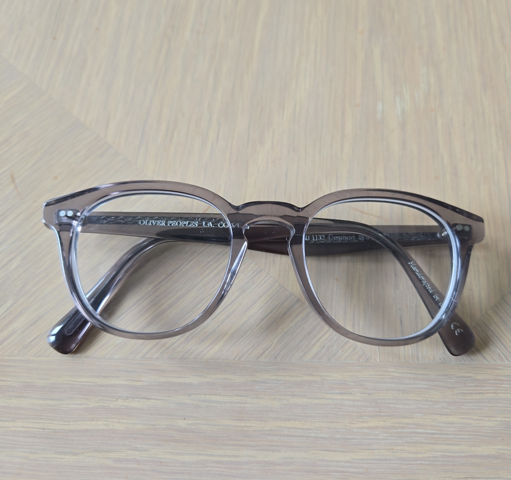 Oliver Peoples OV5454U Men’s Translucent Gray Round Optical FRAMES